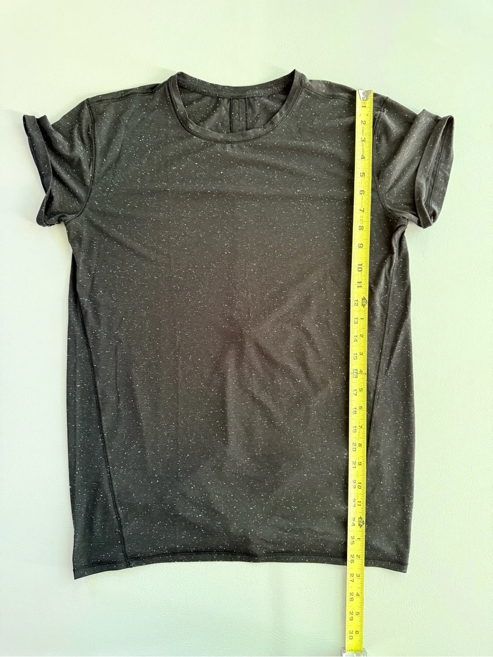 Lululemon Part Ways Tee Black Speckles and Open Back - Maybe size 8 No Tag W3BWJ